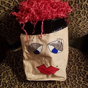 Handpainted Bag Lady gift bag